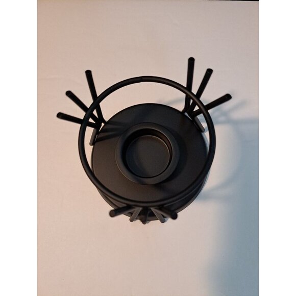 NIB Fondue Set Swissmar Kindle 6 Pc Forks White Ceramic Bowl Black Metal Stand - Picture 7 of 8